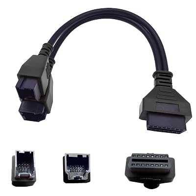 128 Adapter Cable for Chrysler FCA Compatible with MaxiSys MS906 MS908 MS906BT MS908S Pro Elite, OBD2 Diagnostic Connector for FCA Jeep Dodge RAM Fiat Vehicles 2018 Plug and Play
