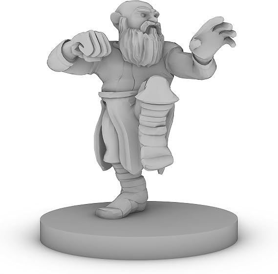 Dwarf Monk Tabletop DND Gaming Miniature