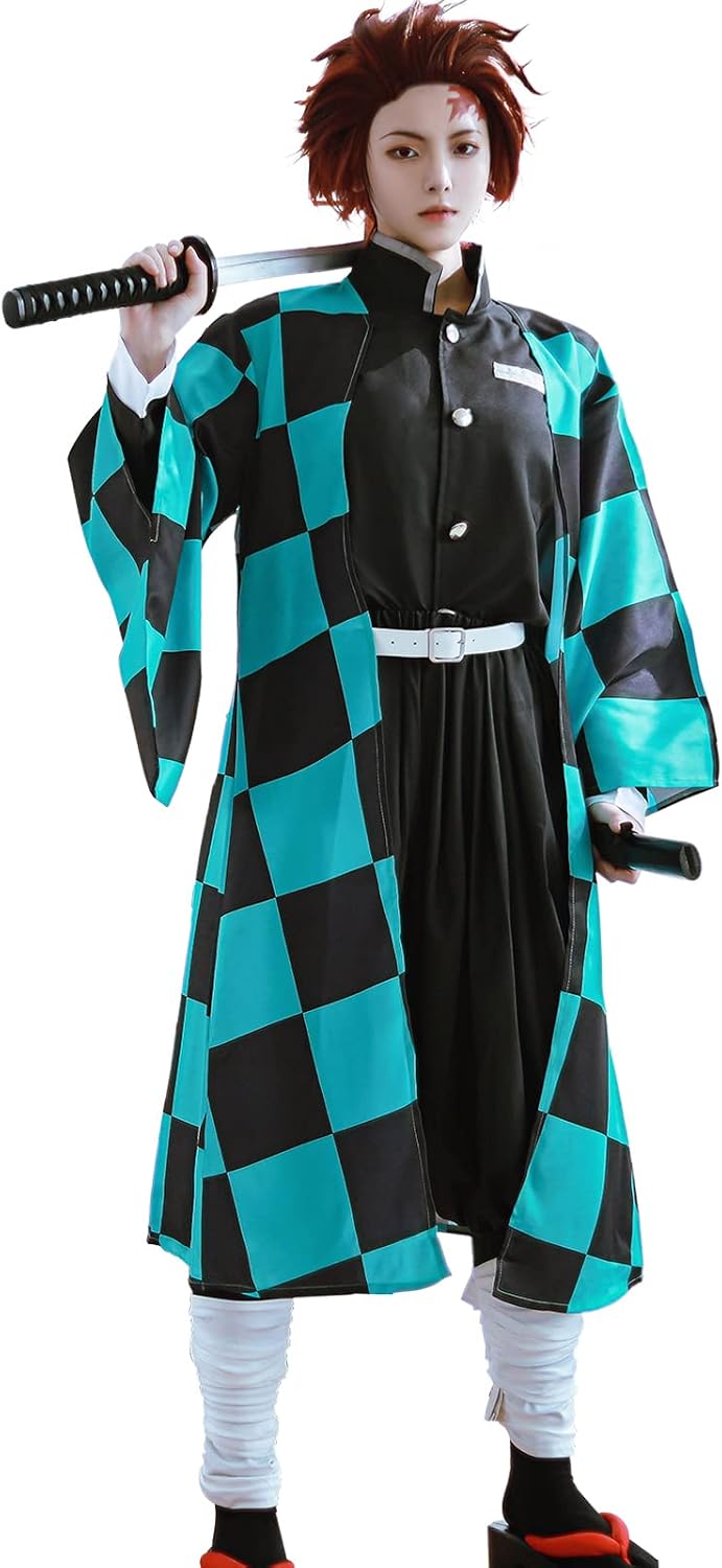 NSPSTT Mitsuri Cosplay for Demon Slayer Mitsuri Full Set Kanroji Kimono Costume Kanroji Anime Outfit for Halloween