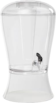 CreativeWare 3 Gallon Beverage Dispenser with Base Ice Cylinder Sleeve