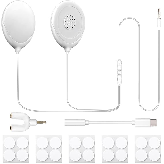 Konohan 8 Pcs Baby Bump Headphones Set Belly Headphones for Pregnant Women White Belly Speakers Women for Pregnancy Safely Play Music, Sounds, and Voices to Your Baby in the Womb