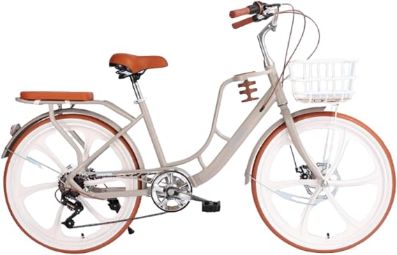 Women's City Commute, Adult Bicycle, Women's Bicycle, City Cycle, Stylish Mamachari, City-Cycle, Girls, 26 Inches, Shimano 7 Speed Gear Included, For School Commutes, For School or School
