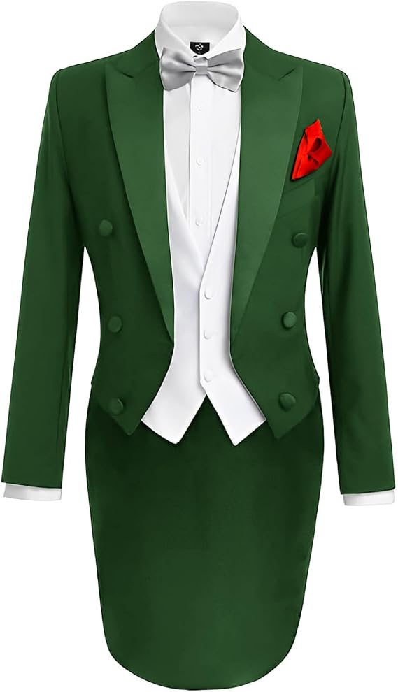 Men's Suit Wedding Tuxedo 3-Piece Jacket Pants Vest Formal Party Outfit Groom Clothes