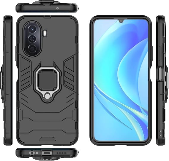 Case for Huawei Nova Y70 Case Cover,Case for Huawei Nova Y70 Plus Case Cover,Magnetic Car Mount Bracket Shell Case for Huawei Nova Y70 MGA-LX9 Case Black