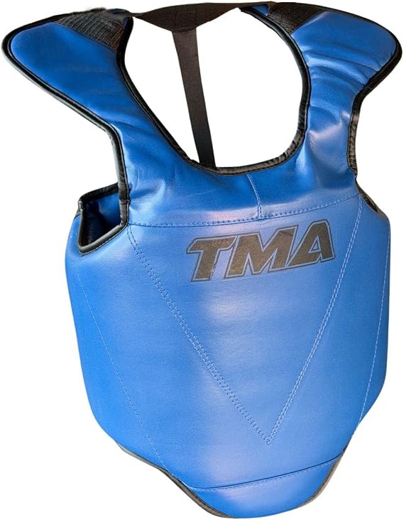 TMA Youth Kids Chest Protector & MMA Shin Guards Set (Age 9-15) - Boxing Body Protector for Sparring Gear, Body Sparring Protective Kick Pads for Boys and Girls