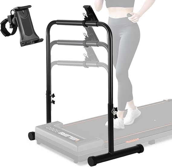 Walking Pad Handle Bar with Phone Holder, Adjustable Height Treadmill Handlebar
