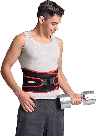 MAXAR Airprene Sports Back Brace W/ Powerful 18 Magnets, Warm & Breathable, Six Spring Metal Stays, Prevent Back Injuries, Support Belt for Lumbosacral, Heavy Lifting & Lower Back Pain, BMS-512 L