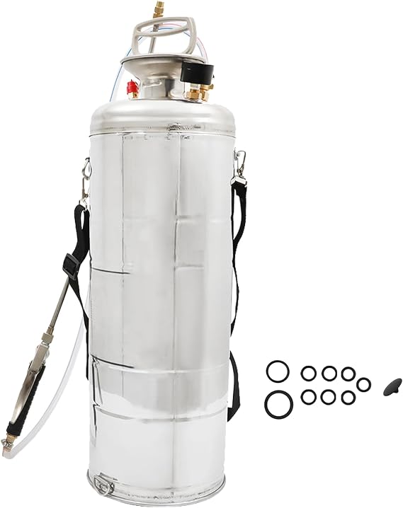 Hand Pump Sprayer Stainless Steel Sprayer for Indoor and Outdoor | 3 Gallon Sprayer 20 in Wand 3 FT Hose