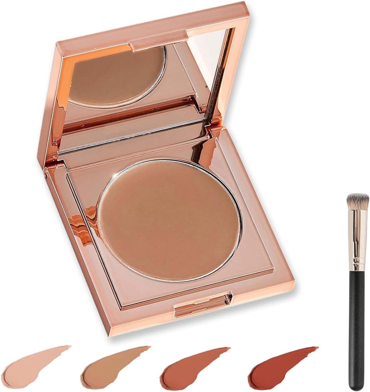 Colored Clay CC Undereye Corrector, Undereye Color Corrector For Dark Circles, Under Eye Concealer With Brush, Cream Foundation Under Eye Makeup for All Skin Types Natural Color, one size