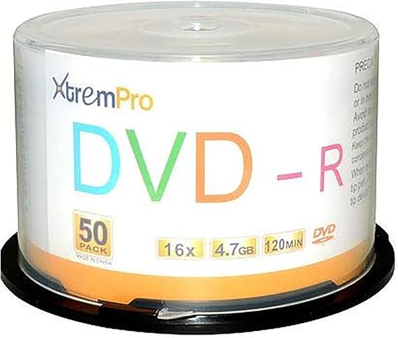 DVD-R 16X 4.7GB 120Min DVD Blank Discs in Spindle (50)