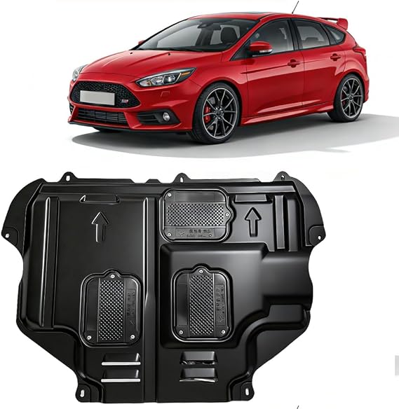 Front Engine Splash Shield for Ford Focus ST 2013-2018 for Focus RS Engine Splash Guards Suitable for 2013-2018 Ford C-Max Under Engine Cover Mud Flaps Directly Replace Original