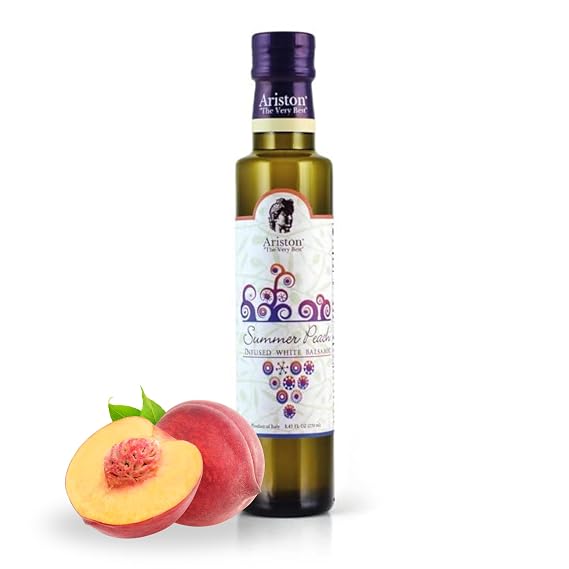 Ariston Aged Balsamic Vinegar of Modena, Peach Flavored, 8.45 Fl Oz