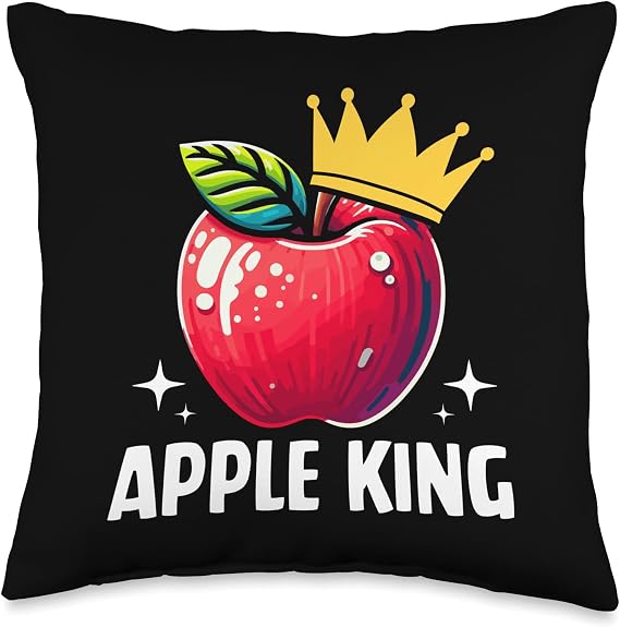 Apple King Apple Throw Pillow