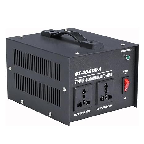 1000W Voltage Transformer, 220/240V to 110/120V Step Up &amp; Step Down Voltage Converter, UK to US 110V &amp; 220V Outlets, 1000VA Voltage Converter with UK Standard Plug and Circuit Break Protection