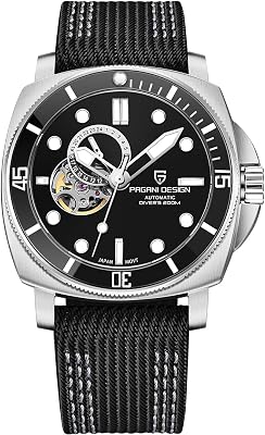 LACZ DENTON Pagani Design 1736 Mens Automatic Watches Tourbillon Fashion Men Mechanical Wristwatches Skeleton Dial Analog Digital dial Casual Leather Bracelet