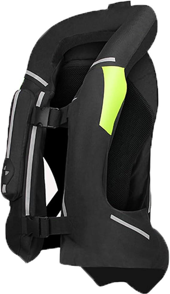 Motorcycle Jacket,Rider Airbag Vest Anti-Fall Airbag Vest Formotorcyclists for Men and Women Airbag Vest with Reflective Stripes,Black-S