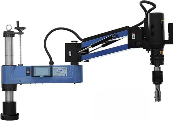 Electric Tapping Machine 220V M12-M48 Electric Tapping Drilling Machine 360 Universal Flexible Tapping Arm with12 PCS ISO Tap Collets Holders