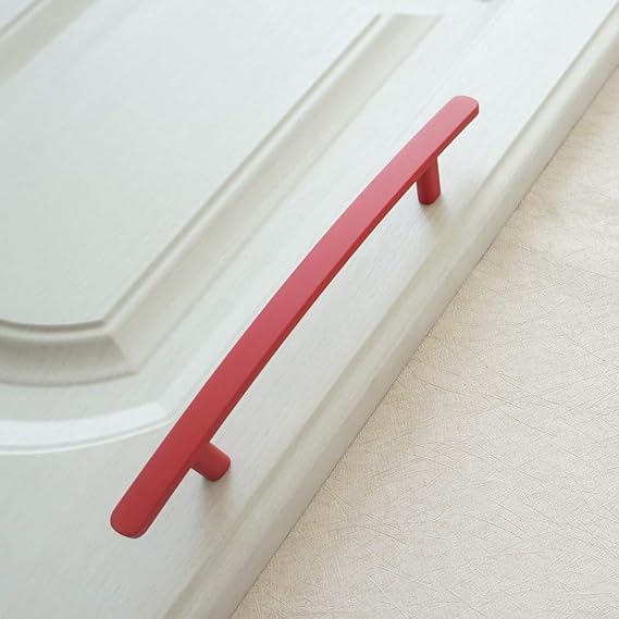 Red Drawer Pull Kitchen Cabinet Handle (1, 5 inch Hole Centers)