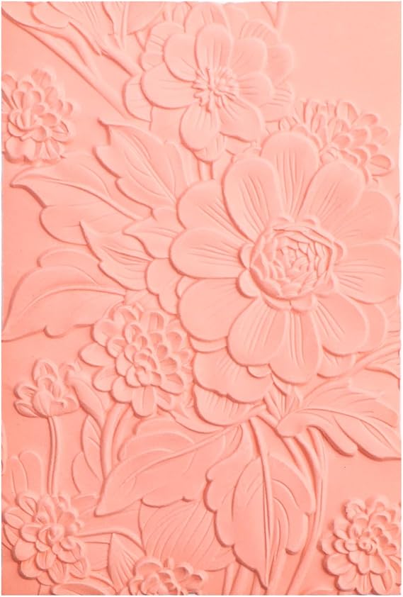 3D Embossing Folder for Card Making Texture Fades Blossom Bloom Floral Plastic Embossing Folder Template for DIY Scrapbooking Paper Crafting Handmade Crafts Scrapbooking Arts Supplies Scrapbook Decor