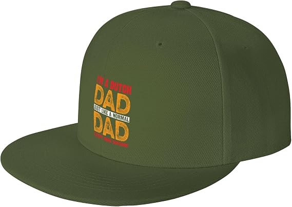 I'm A Dutch Dad Just Like A Normal Dad Except More Awesome Baseball Cap for Men Women Snapback Hat Trucker Flat Bill Caps Sun Hat Moss Green