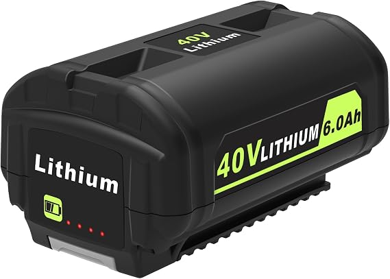 40V 6.0Ah Battery Replacement for Ryobi 40V Battery OP4026 OP4040 OP4050, Compatible with Ryobi 40v Cordless Tools