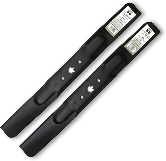 Terre 2-Pack 46 in High Lift Lawn Mower Blades for 46 in Decks | Compatible with Troy Bilt, MTD XT1, XT2, Cub Cadet LT46, LTX1045, LTX1046