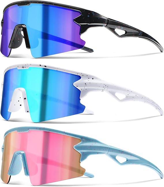 Youth Baseball Sunglasses for Boys Girls Kids Sports Sun Glasses Softball Cycling UV400 Protection Ages 3-14