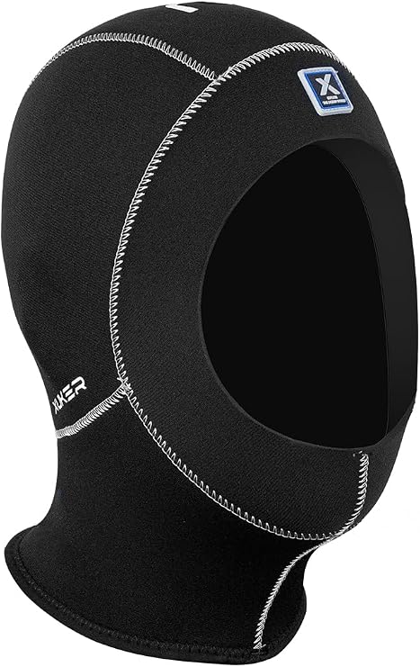 XUKER Neoprene Wetsuit Hood Scuba Diving Hood 5mm 3mm for Men Women | Diving Cap Surfing Thermal Hood for Kayaking Snorkeling Swimming Sailing Canoeing Water Sports