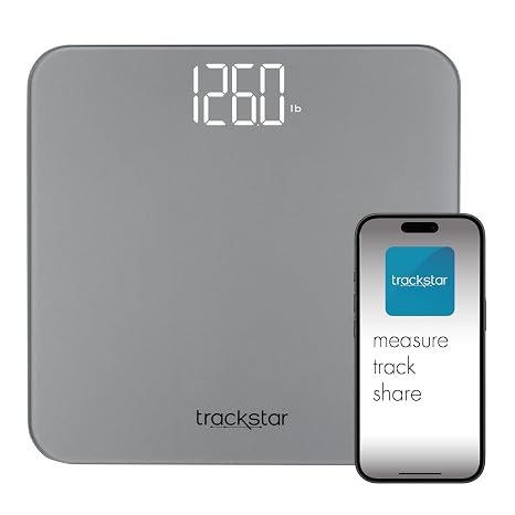 trackstar Digital Weight Scale, Bluetooth, Silver