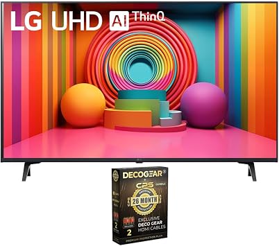 LG 43UT7590PUA 43-Inch UT75 Series LED Smart TV 4K 2024 Model Bundle with 2 YR CPS Enhanced Protection Pack