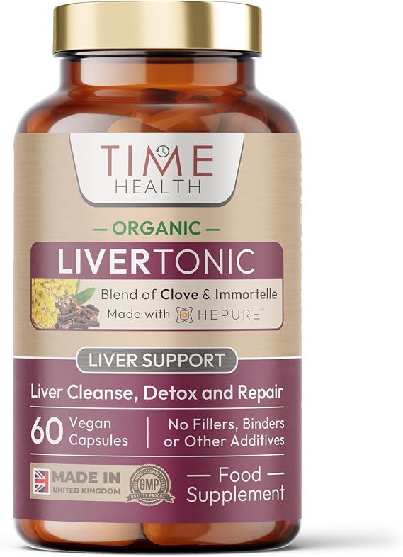 Organic Liver Tonic - Hepure™ Natural Formula - 60 Capsules - UK Made | GMP Standards - Zero Additives - Advanced Liver Cleanse, Detox &amp; Repair