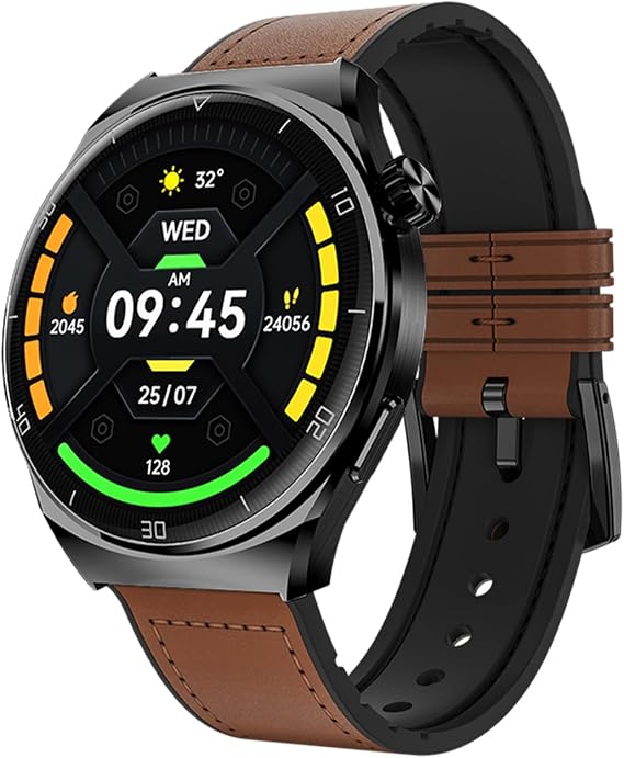 AWEI Smart Watch, 1.43-inch AMOLED HD Screen Smart Watches, for Men Women Variety Sport Modes Fitness Watch with Heart Rate/Blood Pressure Monitoring, IP68 Waterproof Smartwatch Black