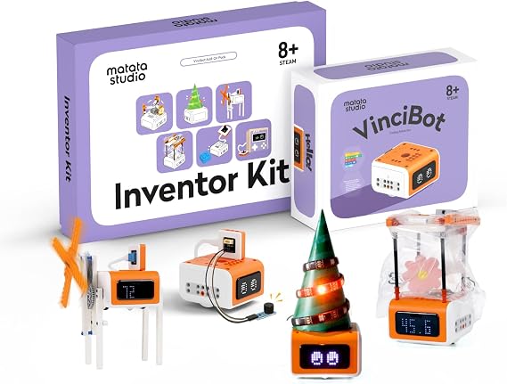 Vincibot Coding Robot with Inventor Kit for Kids 8-12