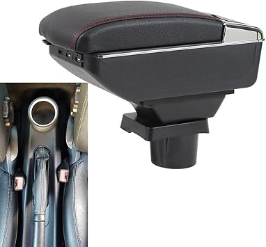 Armrest Storage Box Compatible with BMW MINI Cooper R50 R52 R53 R56 R57 R58 F55 F56 F57 Countryman R60 F60 Leather Car Center Console Armrest