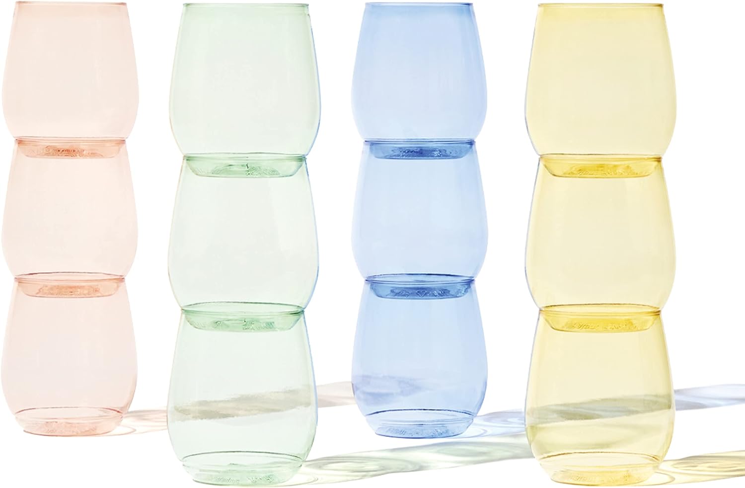Viski Double-Walled Spirits Glasses, Insulated Liquor Tumblers with Cut Crystal Design, Dishwasher Safe 8.5 Oz, Clear, Set of 2