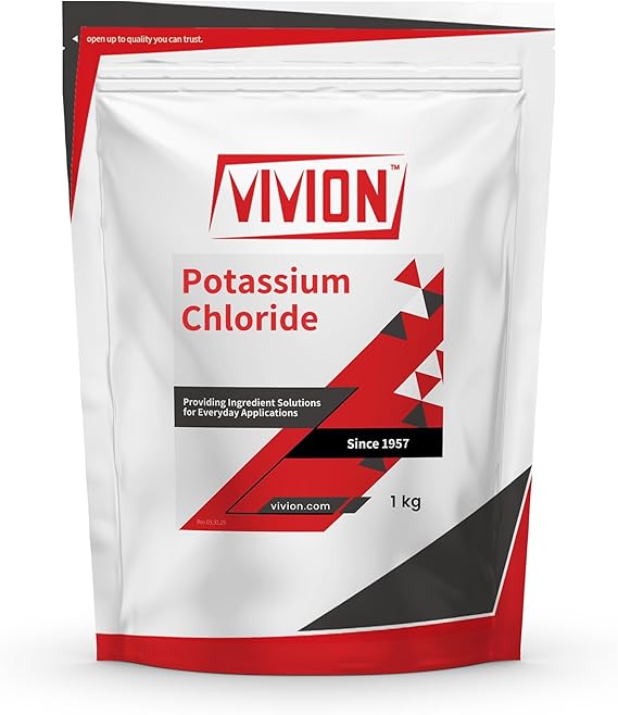 Potassium Chloride - 1000 Grams - Food Grade USP Granular KCL - Tablet Capsule Supplement Excipient - Electrolyte Mineral Vitamin Ingredient - Low Sodium Seasoning Salt Substitute - 1 kg (2.2 lb)