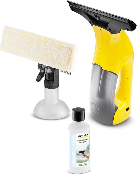 Karcher - WV 1 Plus - 2-in-1 Window Vacuum Squeegee - for Showers, Mirrors, Glass, Countertops - 10 in. Squeegee Blade