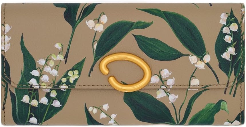 Lily of the Valley-Printed Continental Wallet