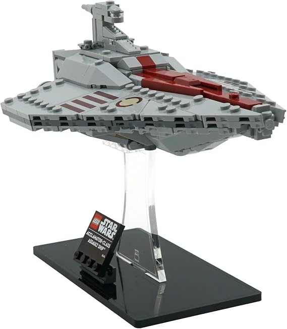Display Stand Compatible with LEGO Star Wars 75404 Acclamator-Class Assault Ship Starship Collection Display Stand Set Not Included