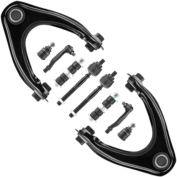 10pc Front Upper Control Arms Suspension Kit Fit for Honda Civic 1996 1997 1998 1999 2000 with Lower Ball Joints Outer Inner Tie Rods Sway Bars Link