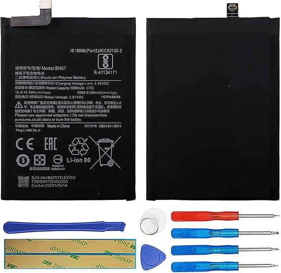 Duotipa Battery BN57Compatible with Mi Poco X3 NFC M2007J20CG, M2007J20CT with Repair Tool