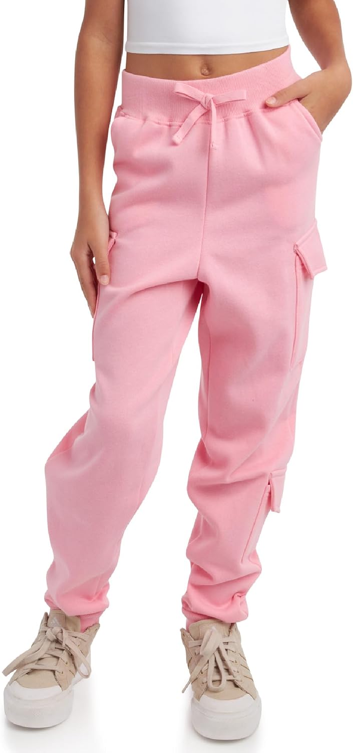 Dreamstar Girls Soft Fleece Oversized Cargo Jogger Pants - Baggy-Loose Fashion Pants 7-16