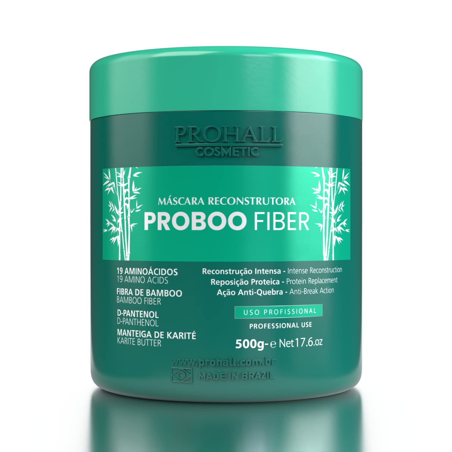 Prohall Cosmetic Proboo Fiber Hair Mask for Dry Damaged Hair- Bamboo Fiber & Shea Moisture Conditioner Mask-Replenish Protein, Reduce Frizz, Revitalize Strands & Balance Oiliness-17.6Oz