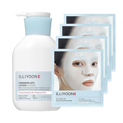Illiyoon ATO Gel Mask 4ea with ATO Lotion 17.85 Fl Oz