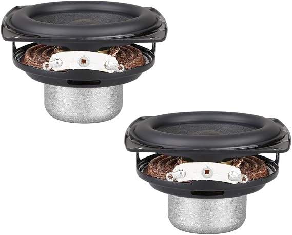 57mm Powerful Subwoofer 4Ohm 15W Long Throw Voice Coil Design Rubber Edges Suspension for Distortion Less Bass Bass Driver