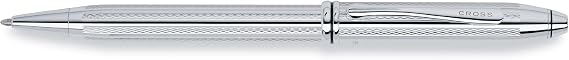 Cross Townsend, Platinum, Ballpoint Pen, with Diamond Pattern Engraving (AT0042-1)