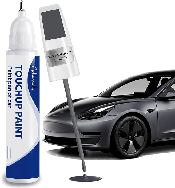 Midnight Silver(PMNG) Touch Up Paint for Tesla Car Paint Pen Scratch Repair Two-In-One Touch Up Paint Automotive Paint Pen for Tesla Model Y/3/X/S