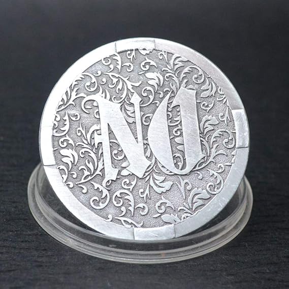 Novelty Decision Maker Flipping Coins YES NO Challenge Coin