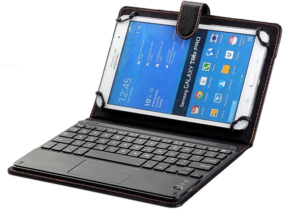 Keyboard Case for LG G Pad 8.3 LTE (LG VK810), Universal 8'' to 8.9'' Tablet Keyboard Folio Case, Synthetic Leather Cover with Bluetooth Keyboard (TOUCHPAD MOUSE) for LG G Pad 8.3 LTE (LG VK810)