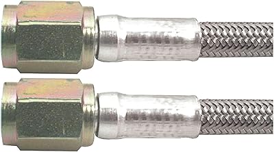 Allstar Performance AN Hose Assembly, 24 in Long, 3 AN Hose, 3 AN Straight Female to 3 AN Straight Female, Braided Stainless, PTFE Lined, Each